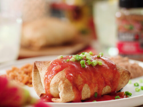 Chicken Chimichangas with Ranchero Sauce