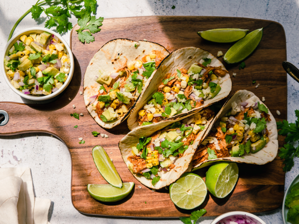 Mexican Street Corn Chicken Tacos - The Real Kitchen