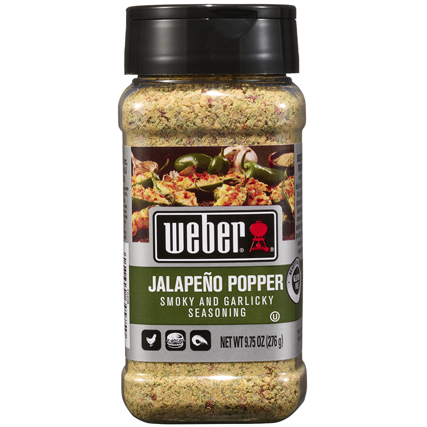 Weber jalapeno popper Smokey and garlicky seasoning