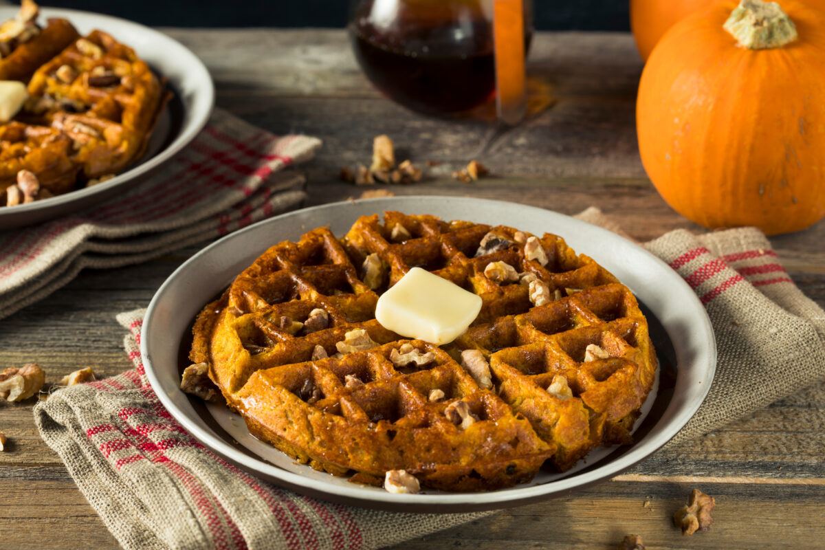pumpkin spice waffles