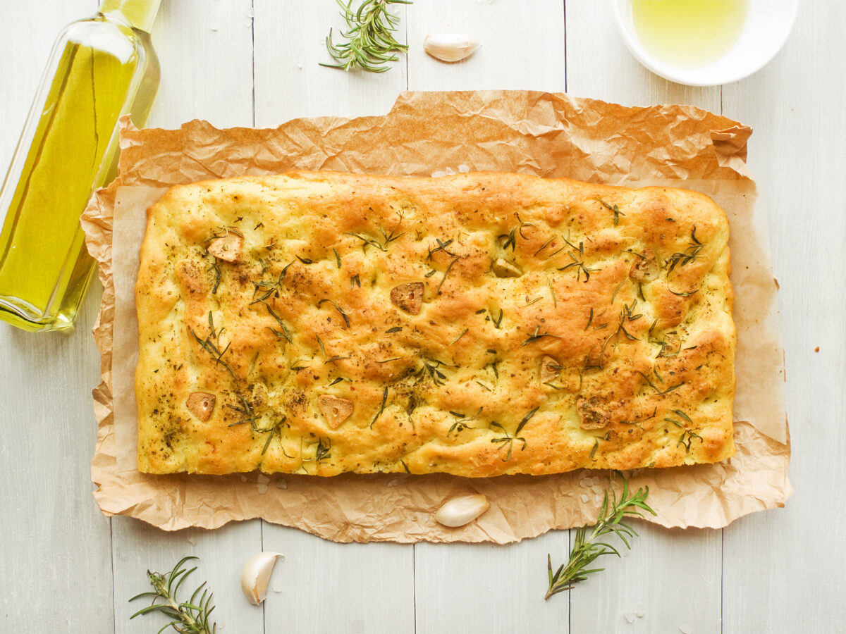 Traditional italian focaccia