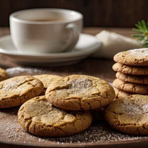 Soft warm ginger cookies freshly baked