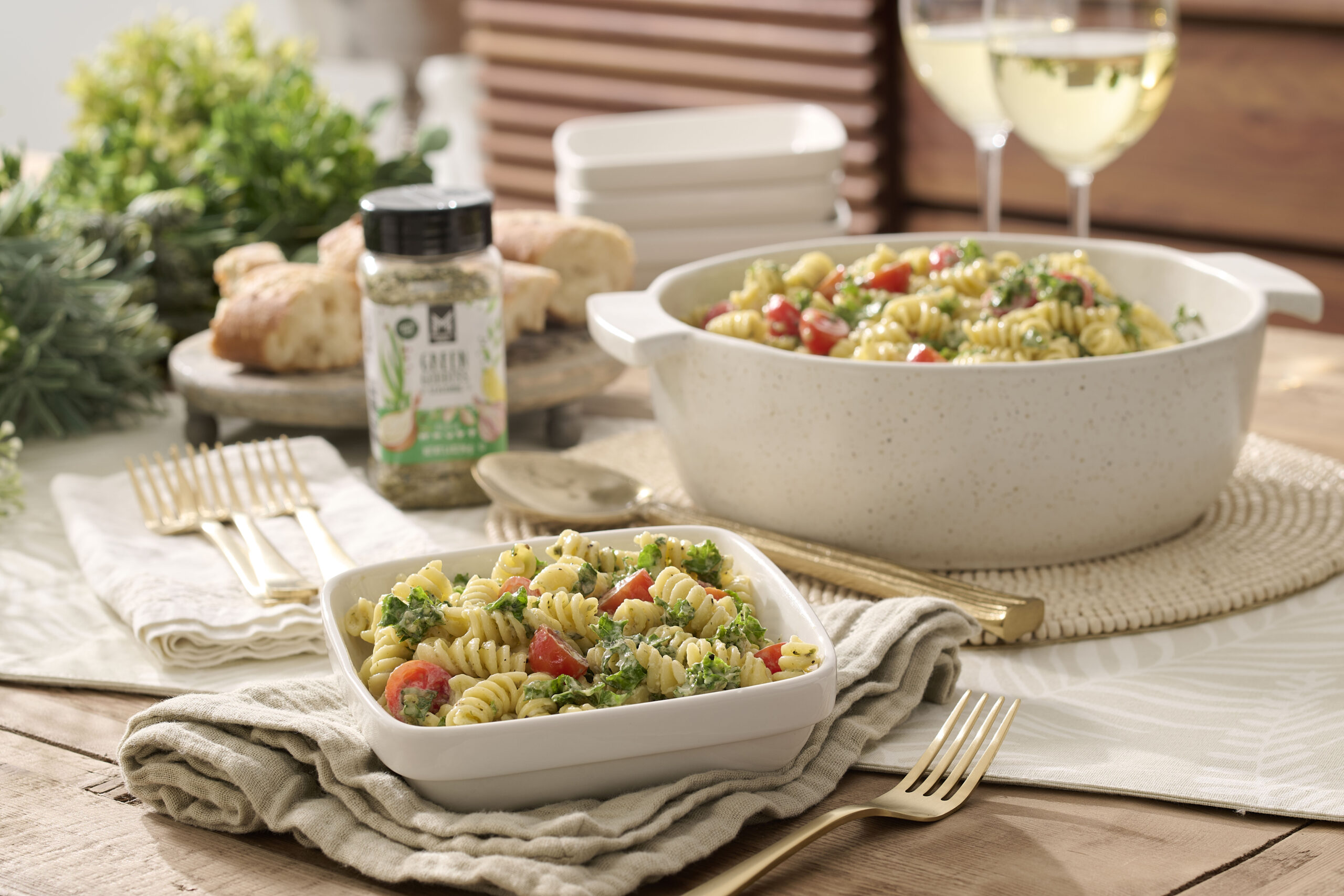 Green Goddess Kale and Pasta Salad