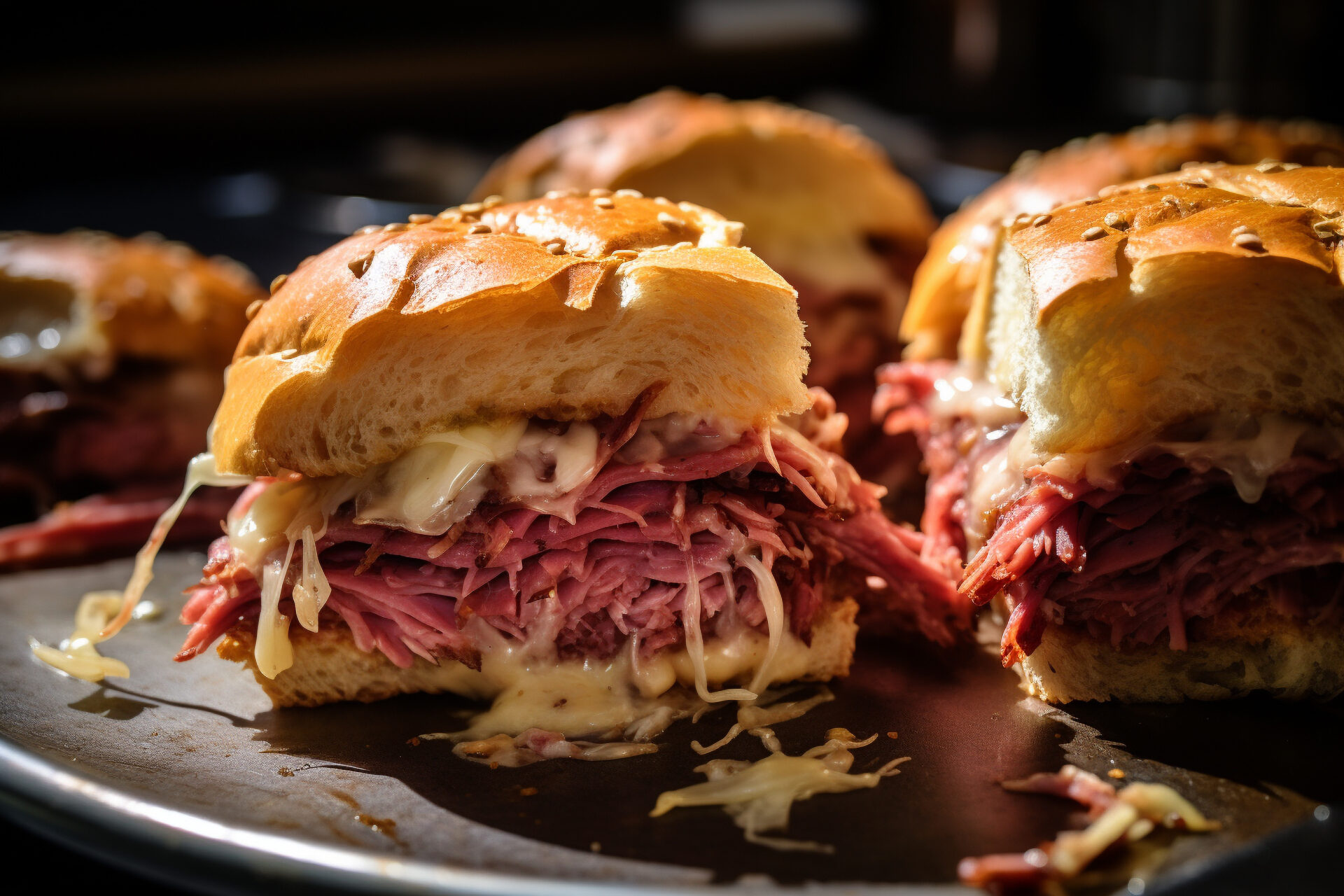 corned beef Sandwich Sliders with Sauerkraut