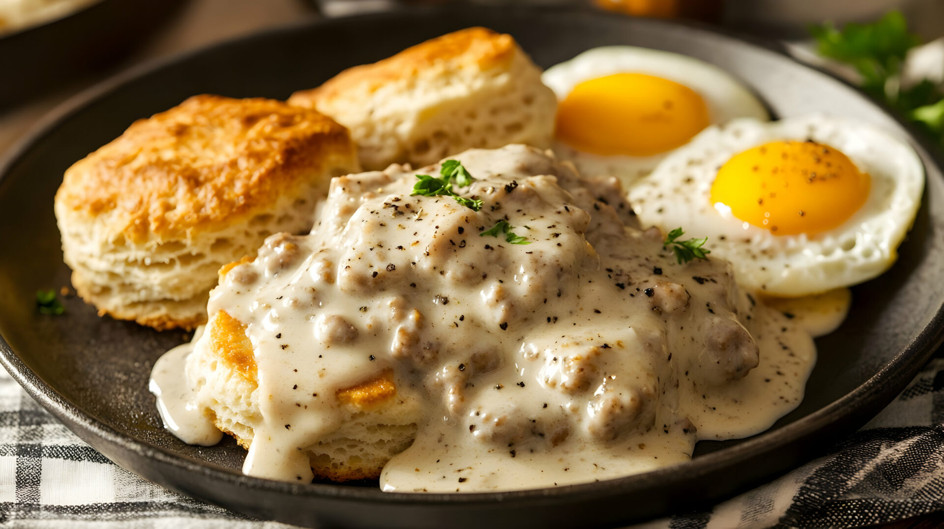 biscuits and sausage gravy