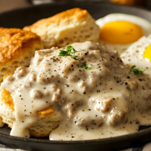 biscuits and sausage gravy