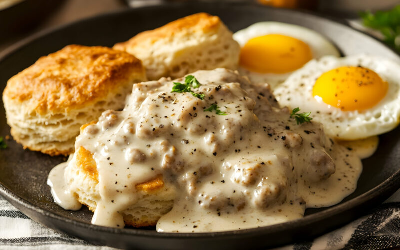 biscuits and sausage gravy