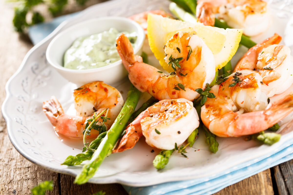 shrimp and asparagus