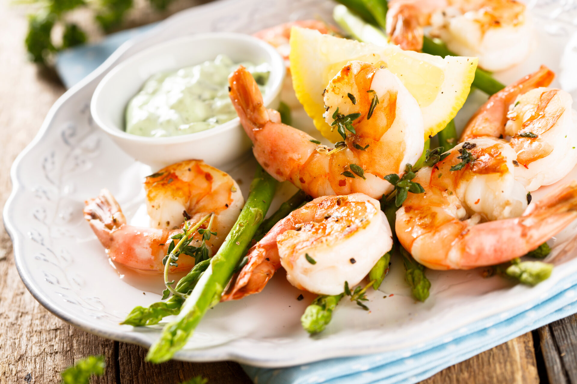 shrimp and asparagus