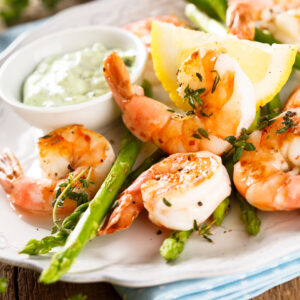 shrimp and asparagus