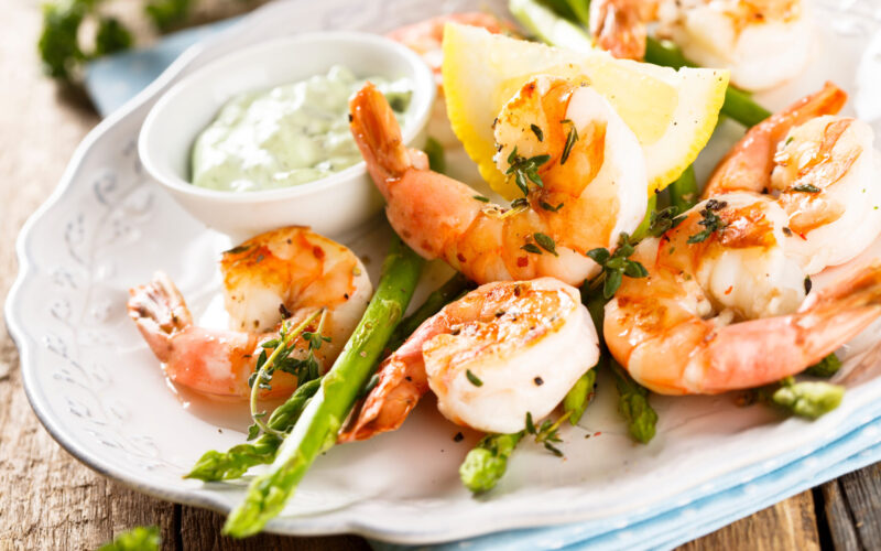 shrimp and asparagus