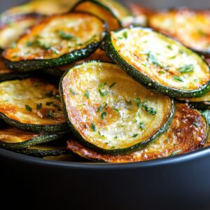 Crispy golden zucchini chip