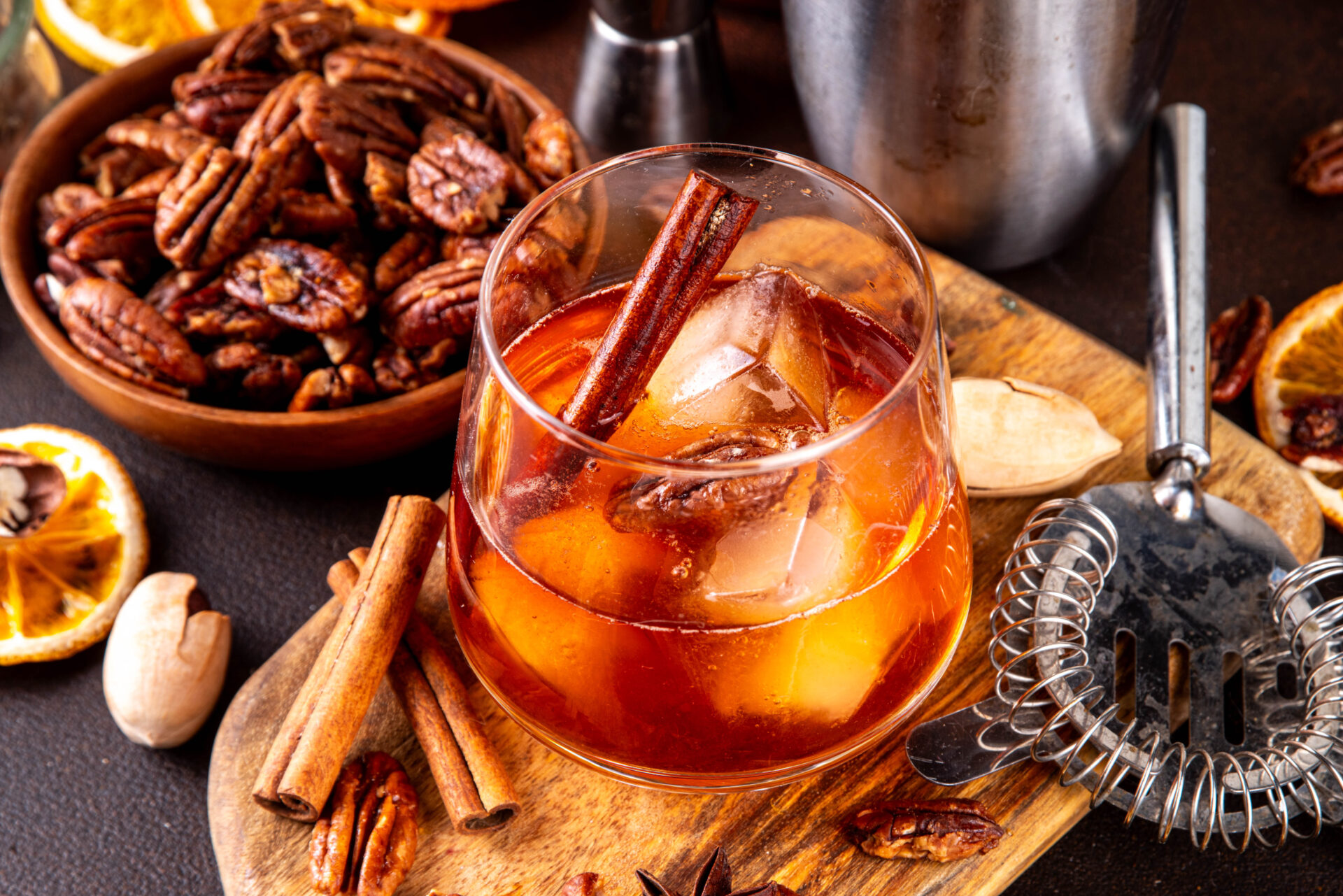 pecan pie bourbon cocktail