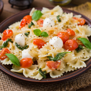 Farfalle Pasta - Caprese salad with tomato, mozzarella and basil