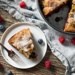 Homemade Summer Berry Buckle Cake