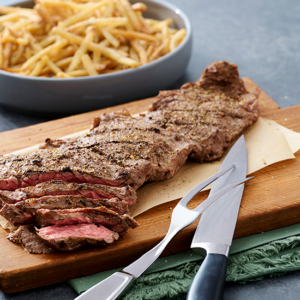 garlic lovers steak and fries